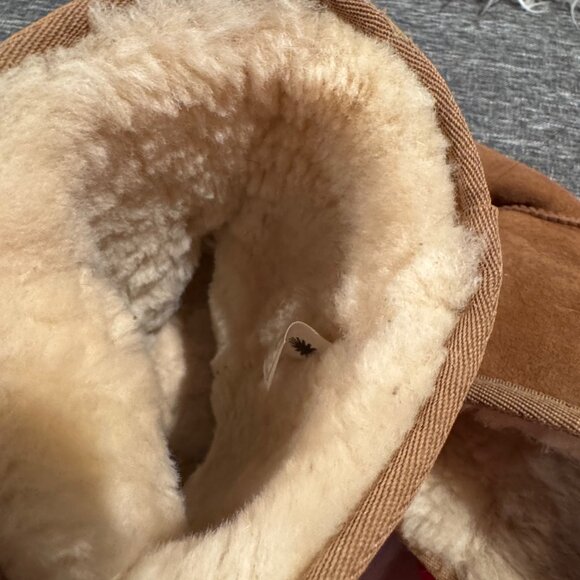 Classic Ugg Boots Womens Size 11 Faux Fur Lined Brown Chestnut Suede - Picture 14 of 14